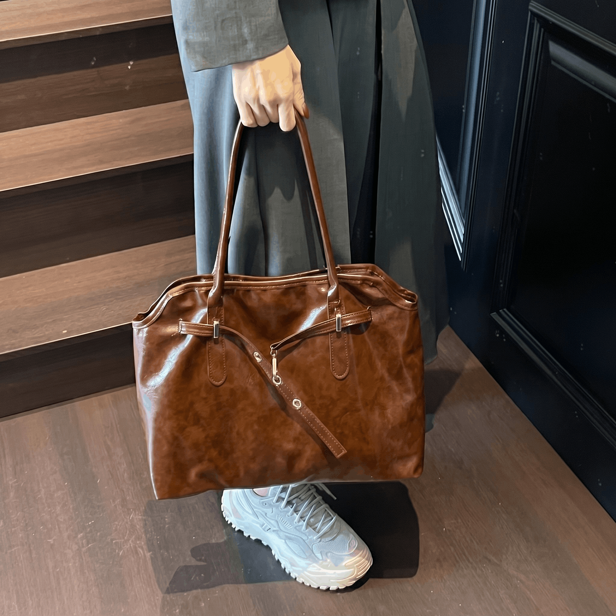 Tenly - Bolsa de Mano Retro Grande