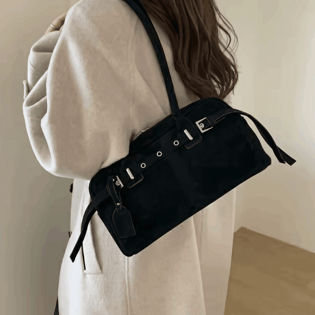 Rely - Bolso de Hombro Exclusivo de Gamuza Retro