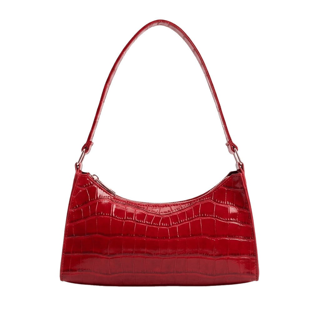 Porset - Bolsa de Hombro Con Textura de Cocodrilo