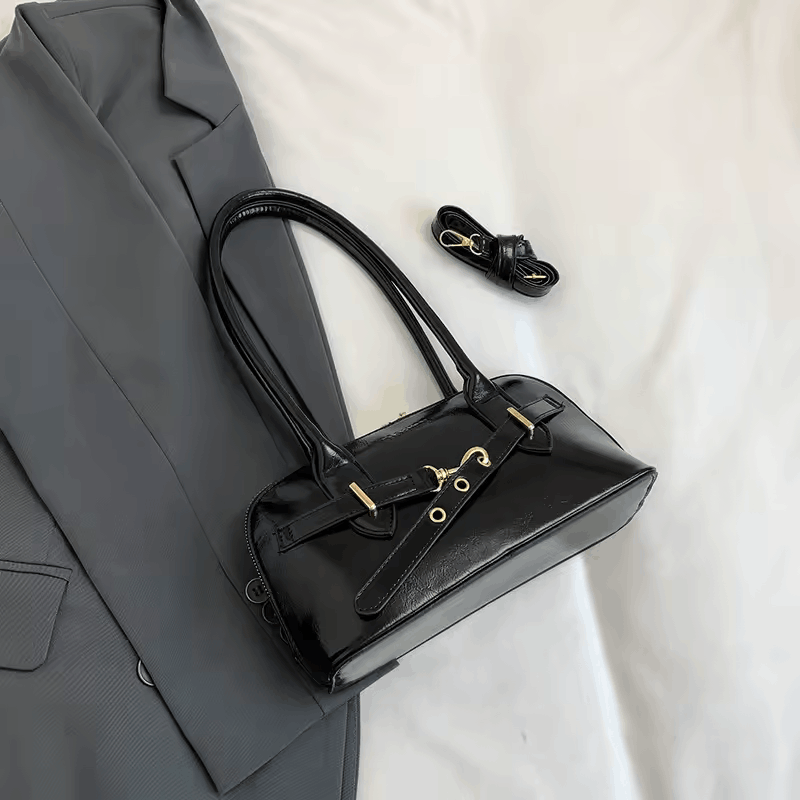 Grelhi - Bolso de Mano Estilo Bowling Retro