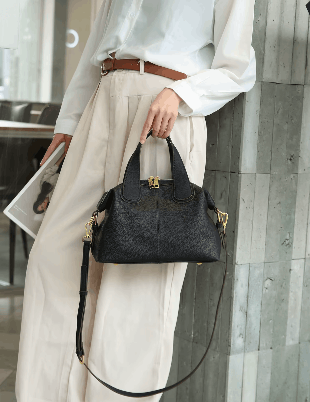 Brevh - Bolso de Hombro/Mano Minimalista de Lujo