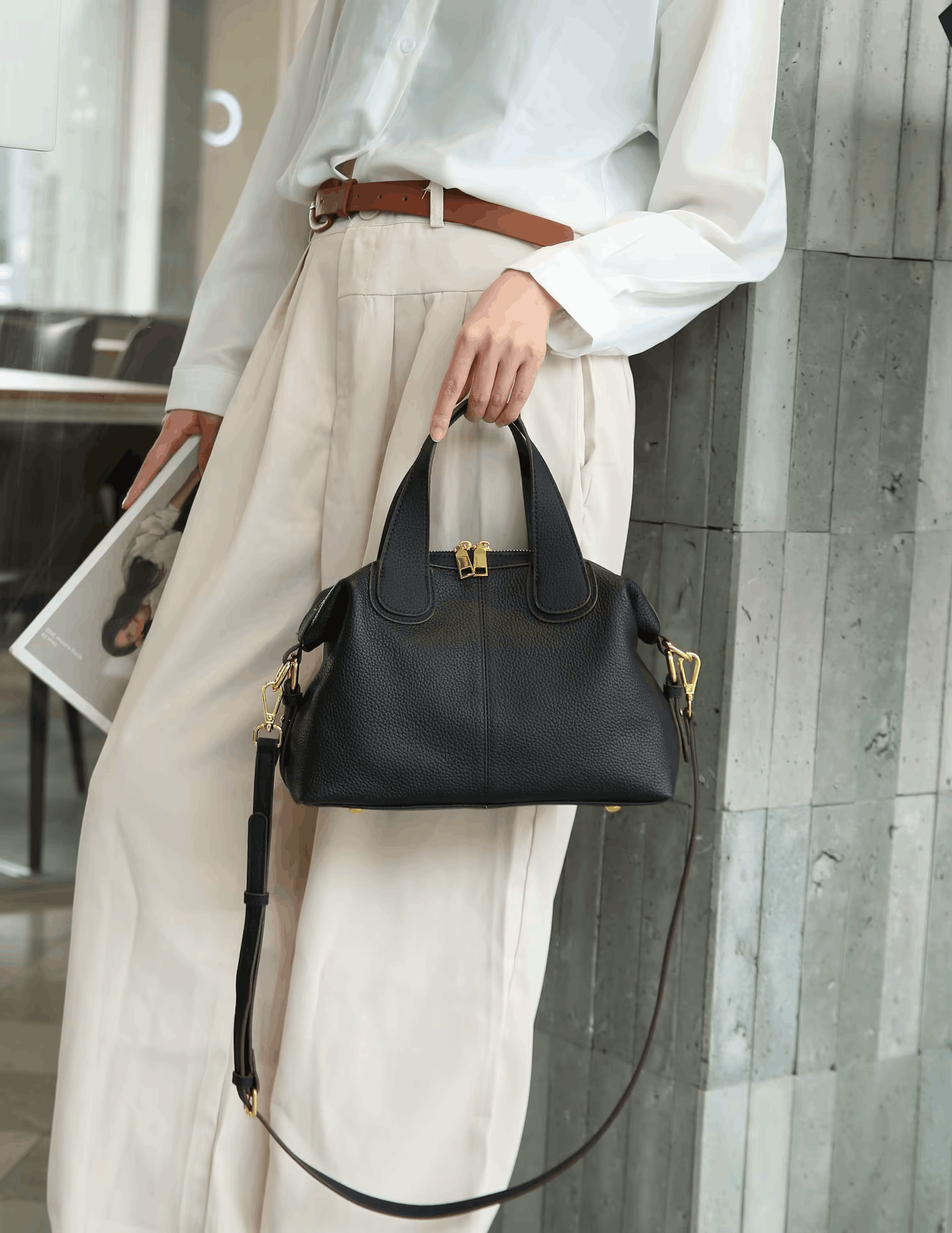 Brevh - Bolso de Hombro/Mano Minimalista de Lujo