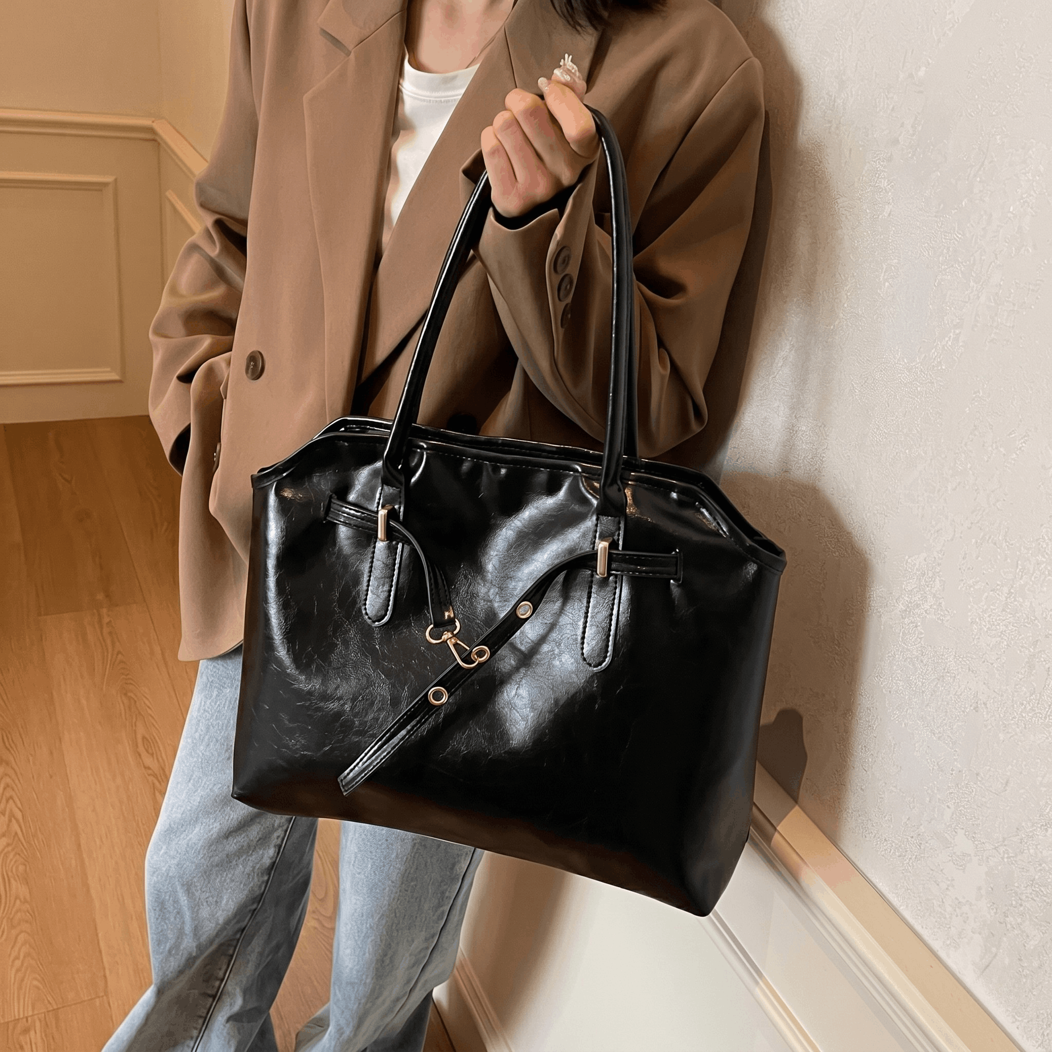 Tenly - Bolsa de Mano Retro Grande
