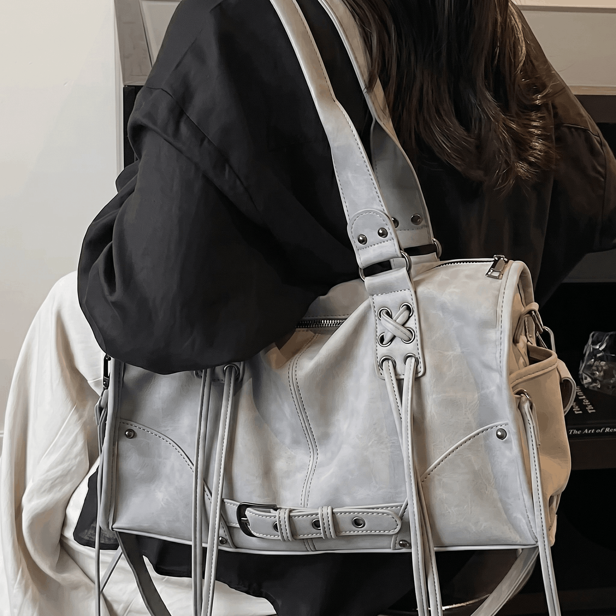 Tassi - Bolso de Hombro/Mano Estilo Motociclista